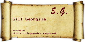 Sill Georgina névjegykártya